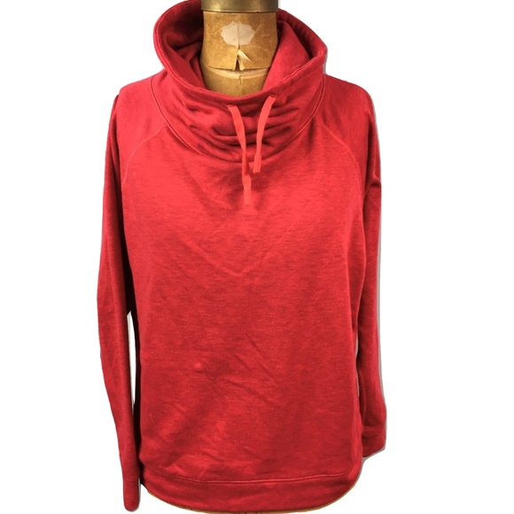 nike funnel neck hoodie red